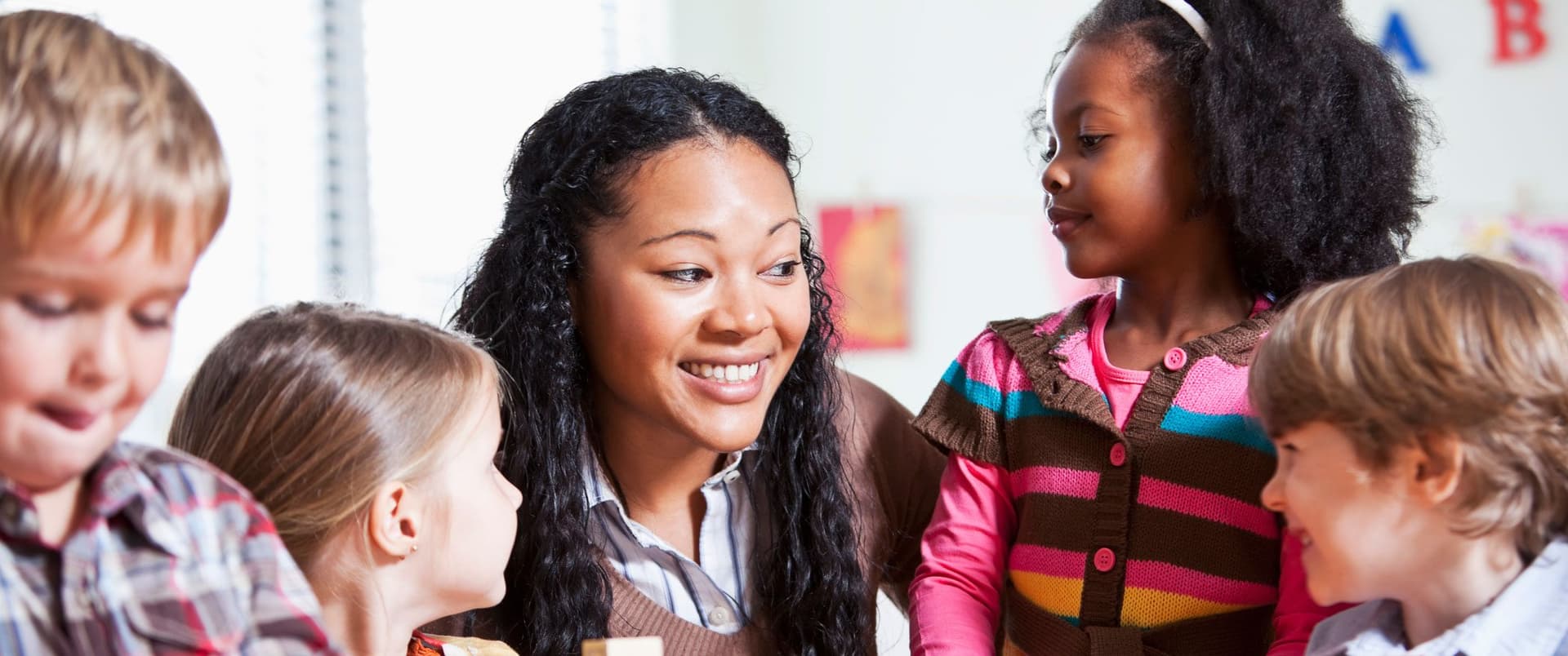 A Pre-K child learning at Wee Discover